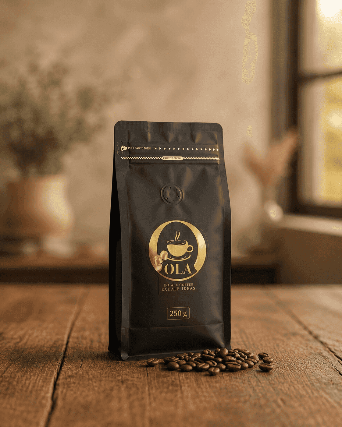 OLAs Coffee Beans Hand Pour Setup